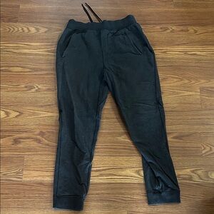 EUC Lululemon Cross Cut Mens Medium Brushed Soft Heathered Black‎ Jogger Pant
